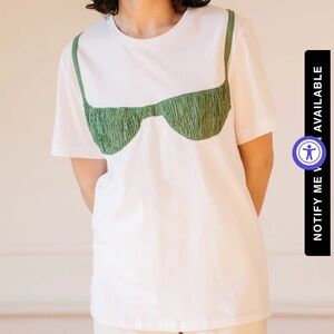 Nikki Chasin - Florida Woman Appliqué T - White/Pickle